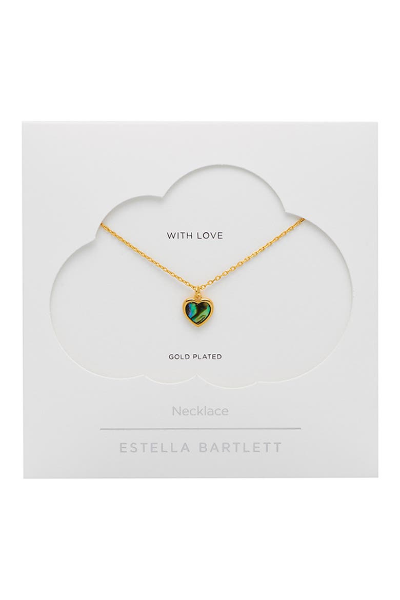 Abalone Heart Necklace, Alternate, color, GOLD