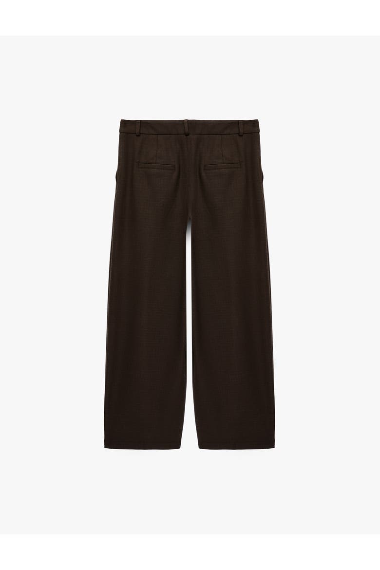 Mid Rise Wide Leg Tailored Trousers, Alternate, color, BROWN