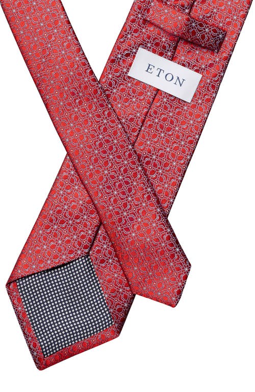 Eton Men's Floral Silk Tie In Red