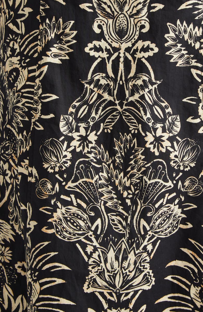 Ulla Johnson Augustina Botanical Midi Dress, Alternate, color, Noir