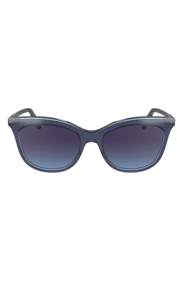 Longchamp 53mm Gradient Cat Eye Sunglasses, Main, color, Avio/Crystal