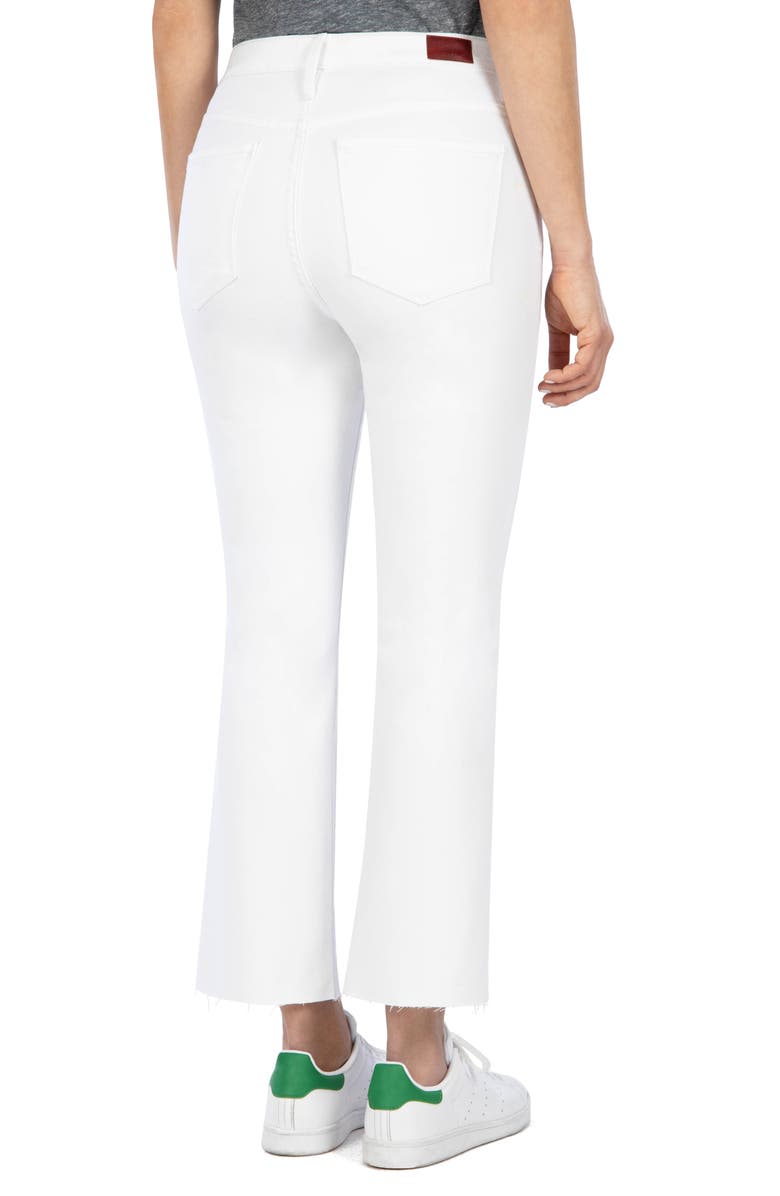 Whetherly Daniel High Waist Raw Hem Baby Bootcut Jeans, Alternate, color,