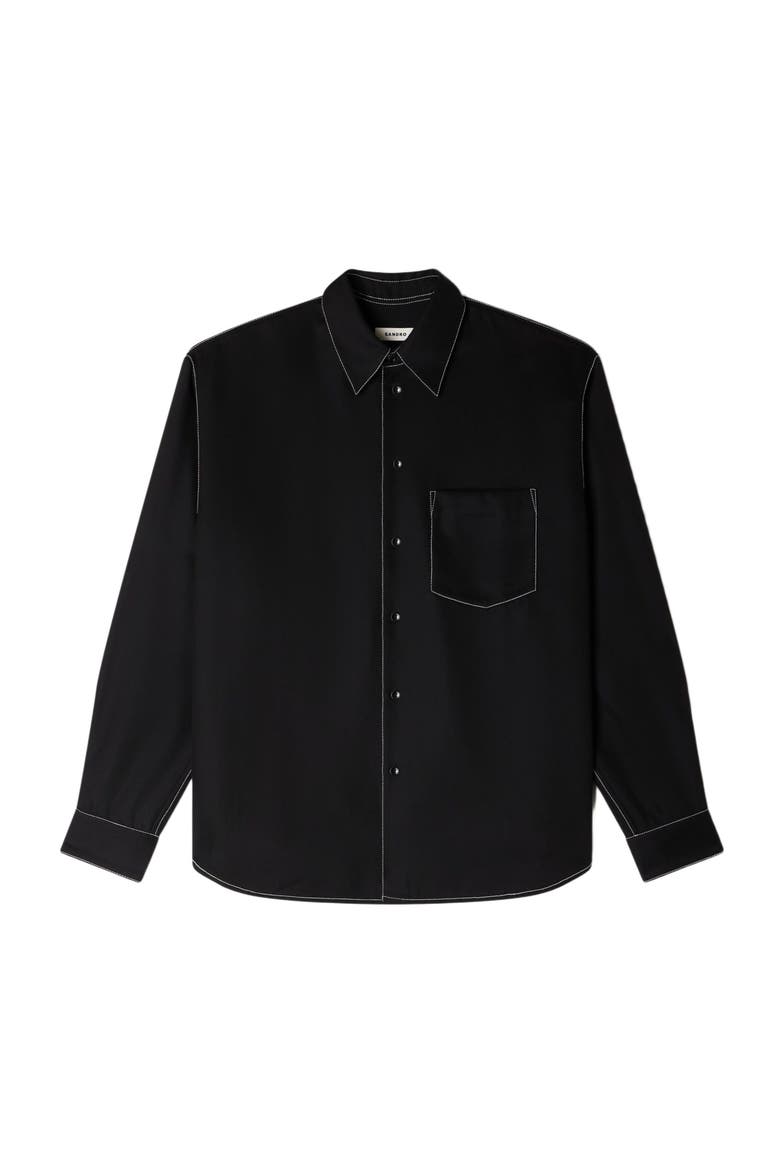 Loose-fit shirt, Alternate, color, Black