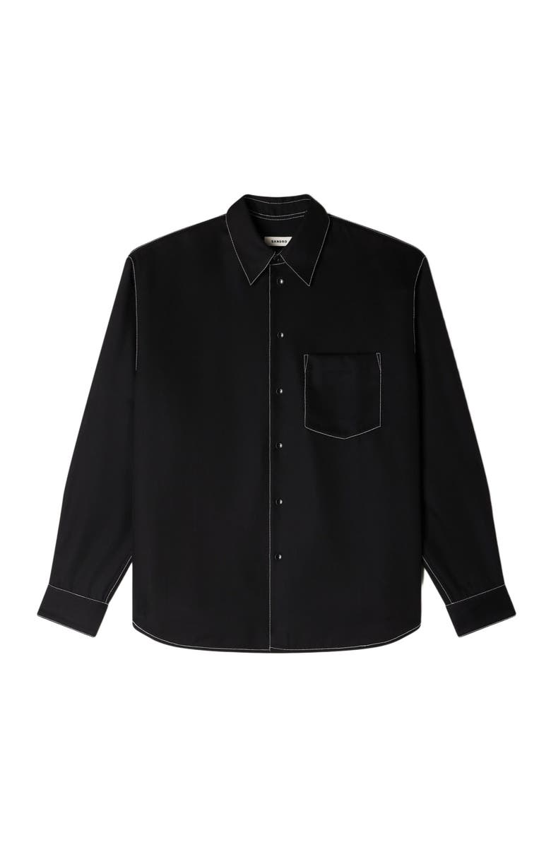 SANDRO Loose-fit shirt, Alternate, color, Black