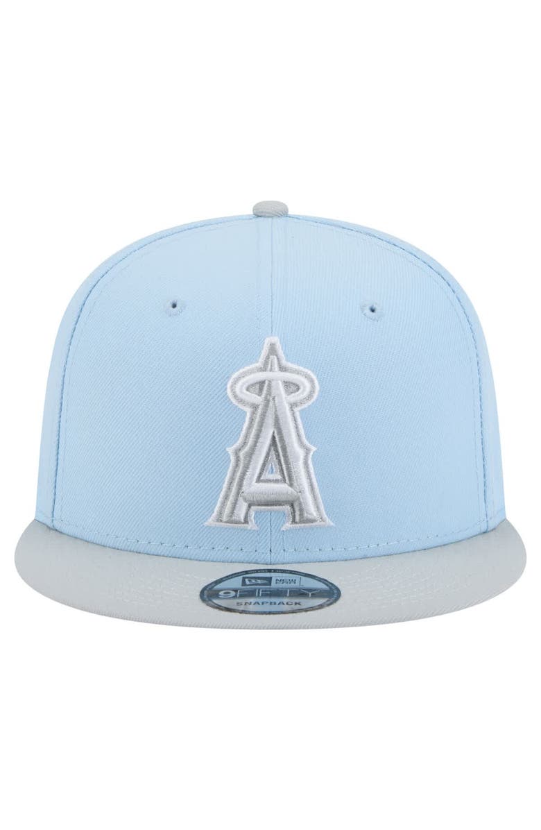 New Era Man's New Era Light Blue/Gray Los Angeles Angels 2-Tone Color Pack 9FIFTY Snapback Hat, Alternate, color, 