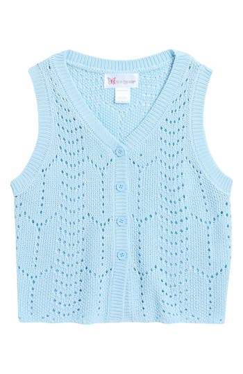 Cotton Emporium Kids' Knit Vest In Lt. Blue