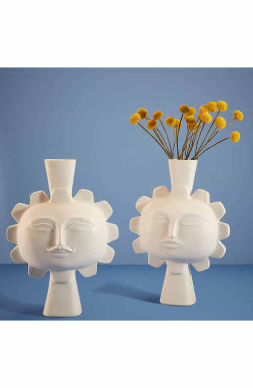 Jonathan Adler Muse Sun Vase In White