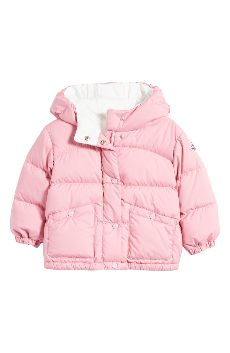 Moncler Kids' Ebre Logo Patch Down Puffer Jacket, Main, color, 