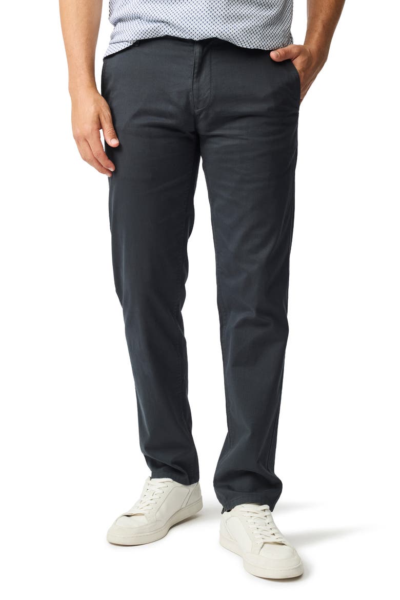 Thomas Road Stretch Cotton Flat Front Chinos, Main, color, COAL
