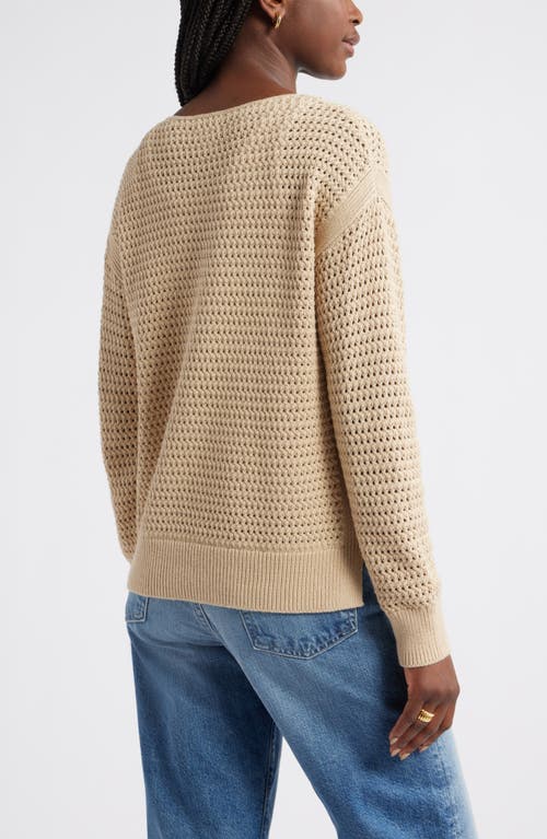 Caslonr Caslon(r) Open Stitch Cotton Blend Sweater