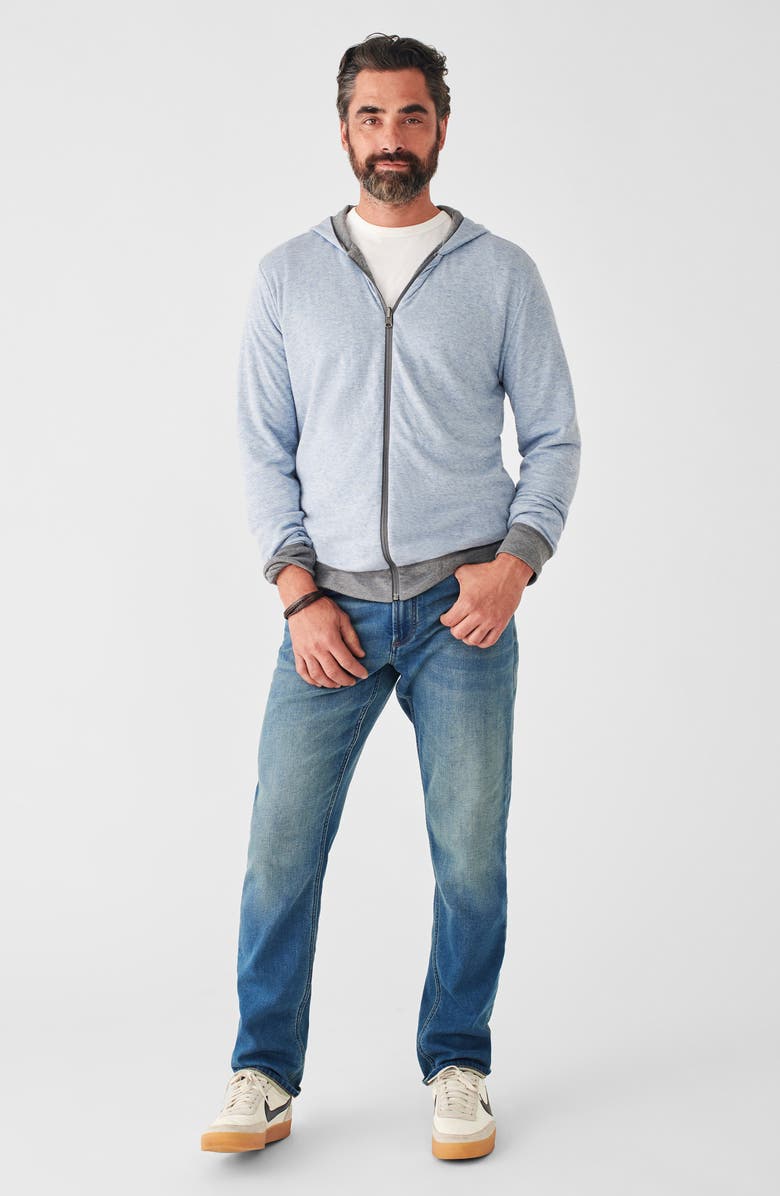 Faherty Cloud Reversible Pima Cotton & Modal Zip Hoodie, Alternate, color,