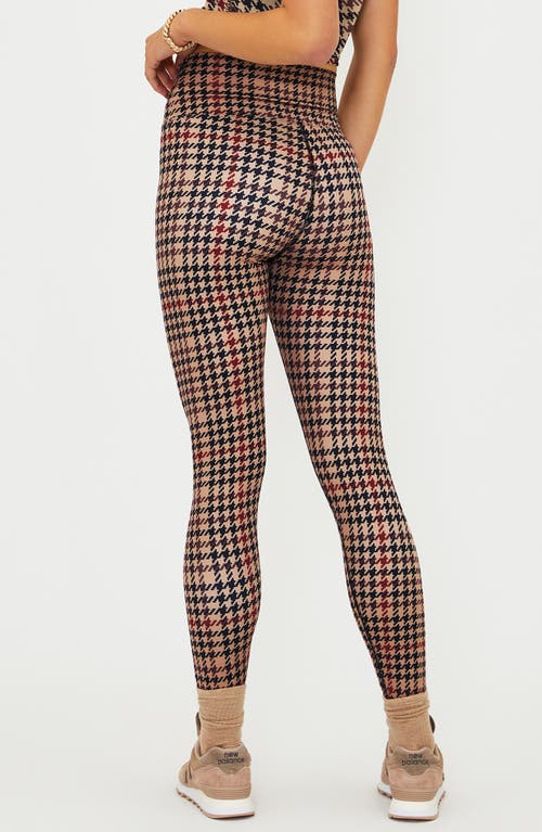 Beach Riot Piper Legging In Midnight Houndstooth In Multi