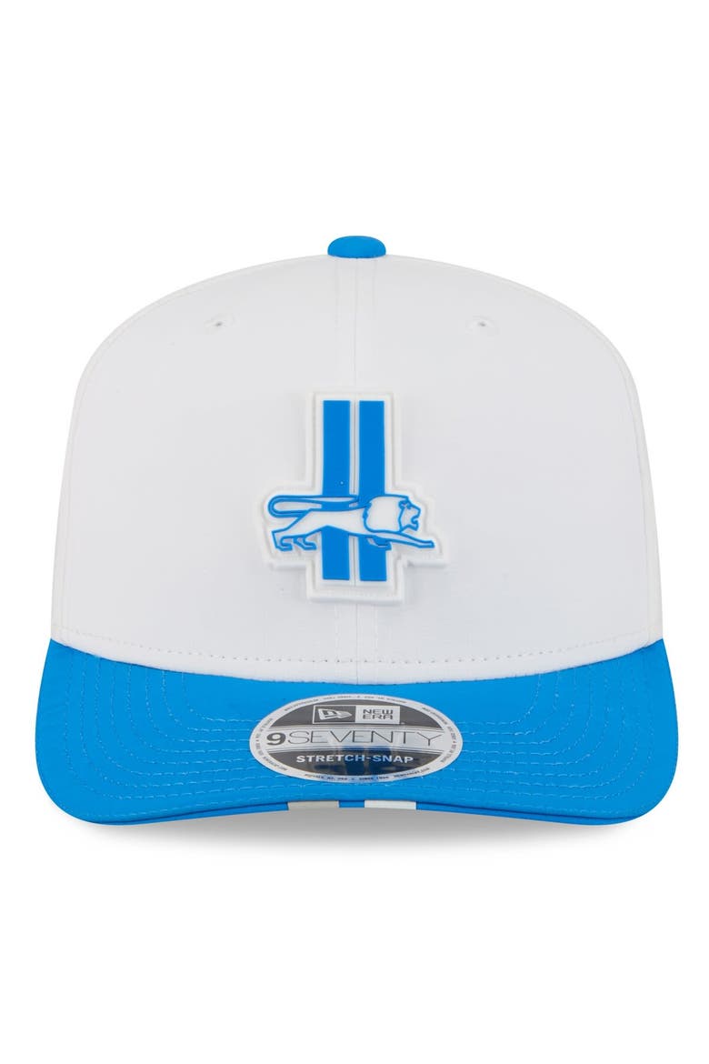 Men's New Era  White/Blue Detroit Lions 2025 NFL Training Camp Throwback Logo 9SEVENTY Adjustable Hat, Alternate, color, White