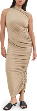 Marcella Joan Sleeveless Ruched Cocktail Dress