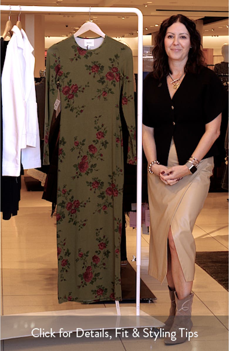 Tommie Floral Long Sleeve Knit Dress, sales video thumbnail