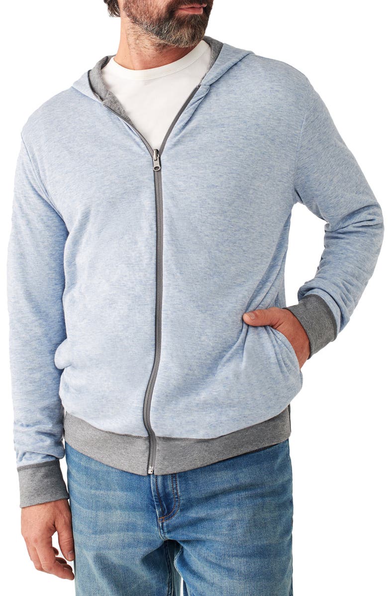 Faherty Cloud Reversible Pima Cotton & Modal Zip Hoodie, Alternate, color,