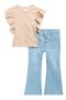 Kids' Stretch Rib T-Shirt & Flare Leg Jeans Set