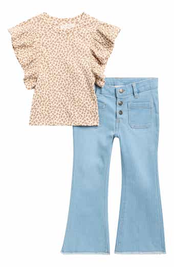 Jessica Simpson Stretch Rib T-Shirt & Flare Leg Jeans Set