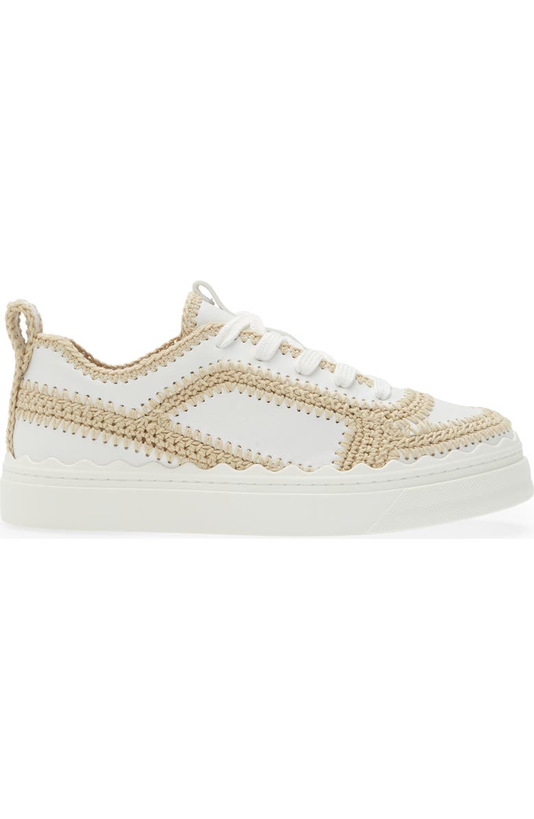 Chloé Lauren Crochet Trim Sneaker, Alternate, color,