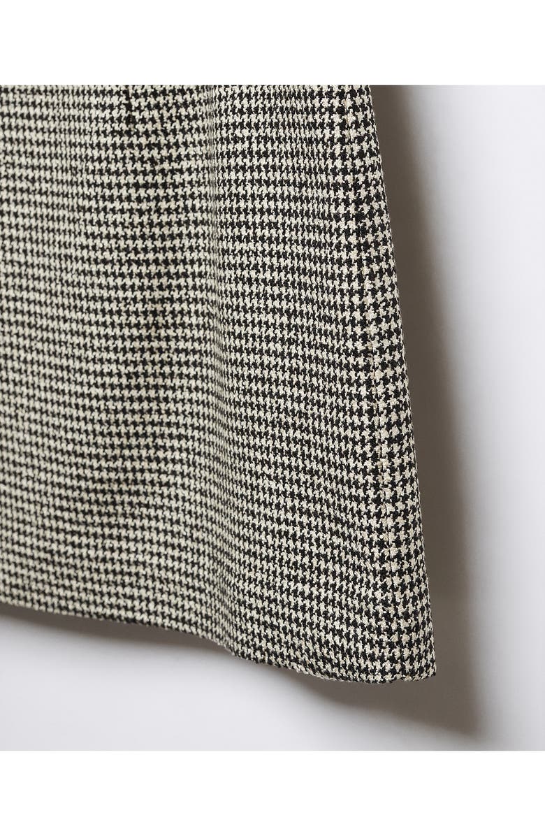 MANGO Houndstooth Miniskirt, Alternate, color, Black