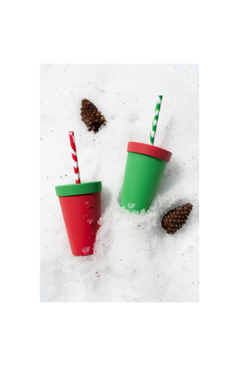 Silipint Silicone 16 Oz Straw Tumbler4 Pk, Alternate, color, Multicolored