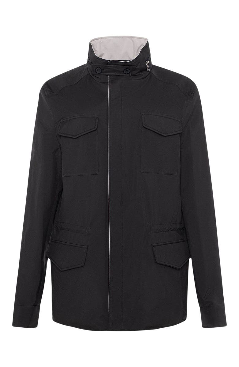 GORSKI Lightweight Reversible Jacket, Alternate, color, Black/Light Beige