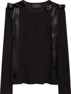 Simone Rocha Bow Ribbon Tail Long Sleeve T-Shirt