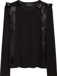 Simone Rocha Bow Ribbon Tail Long Sleeve T-Shirt