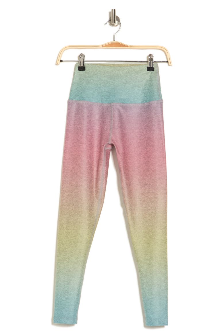 SoftMark Caught in the Midi High Waist Leggings, Alternate, color, LARGE SUNSET PRISMAT