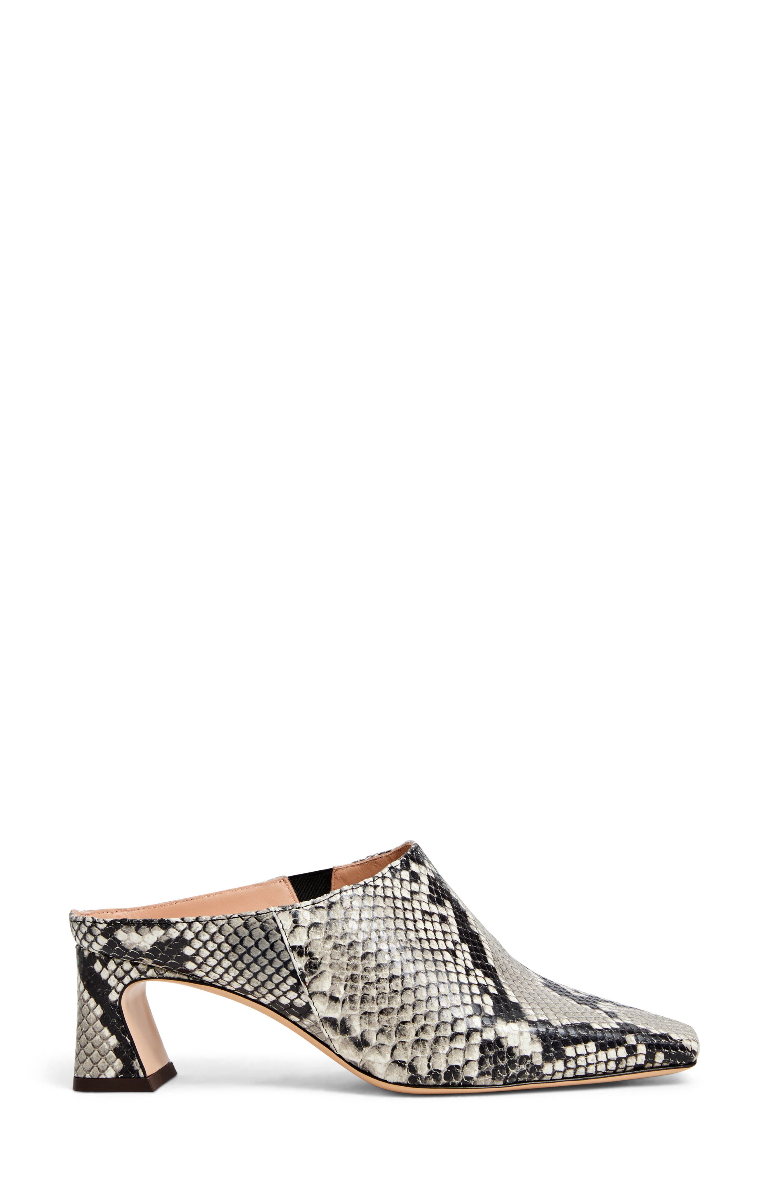 Bruno Magli Fran Mule, Alternate, color, Black/White Snake