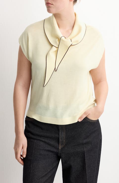 Bert Tie Neck Top (Regular & Plus)