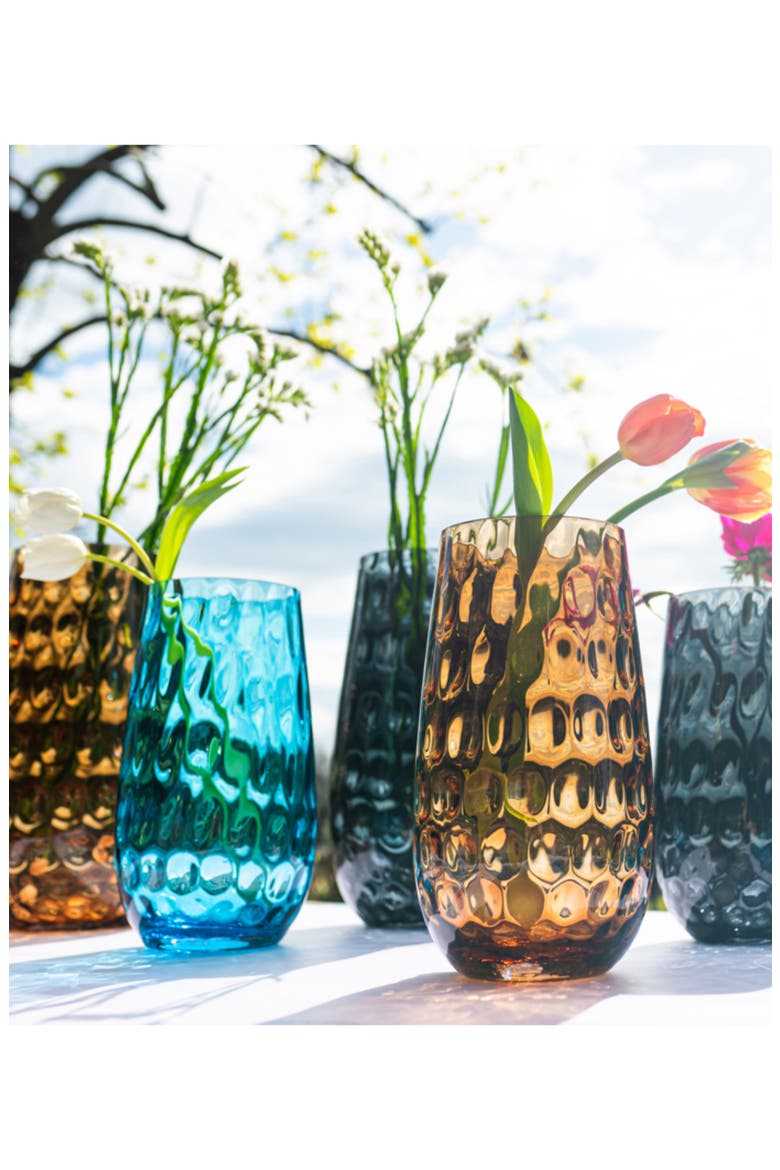 Bolla Pebbled Glass Small Vase, Alternate, color, BLUE