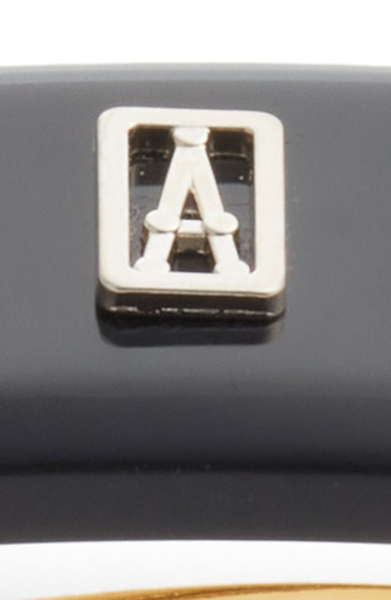 Alexandre de Paris Logo Barrette, Alternate, color, Black