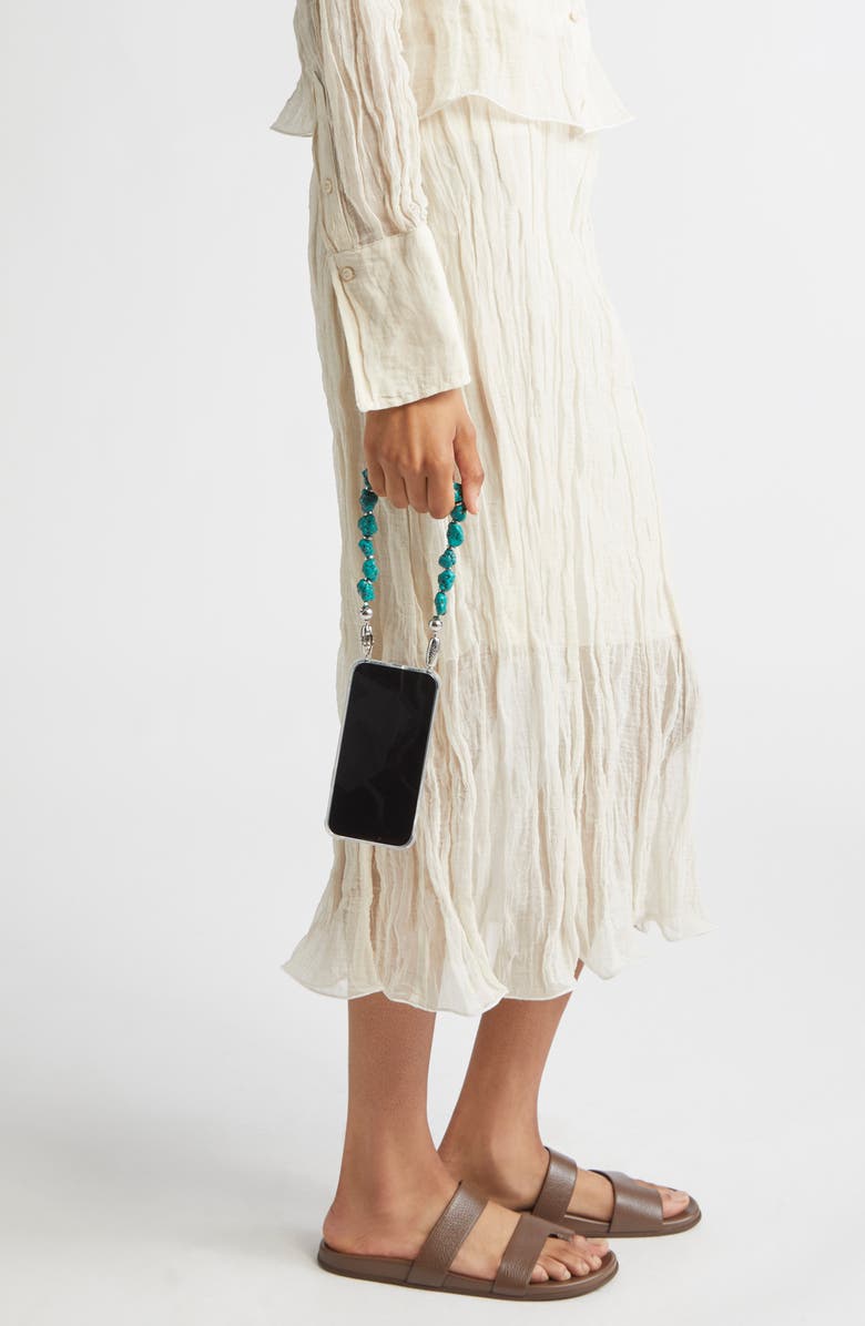 ossa Linked Gemstone Wrist Strap, Alternate, color, Turquoise