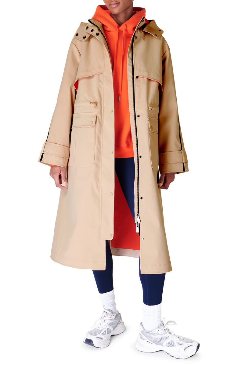 Sweaty Betty Water-Resistant Technical Trench Coat, Main, color,