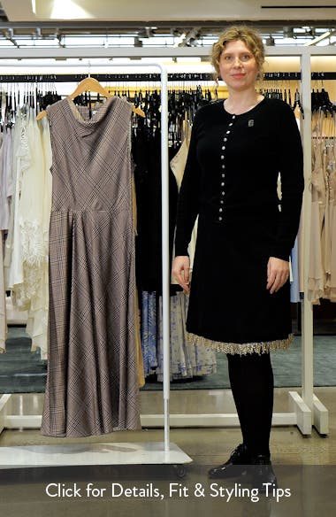 Vince Pressed Plaid Cowl Neck Maxi Dress Nordstrom