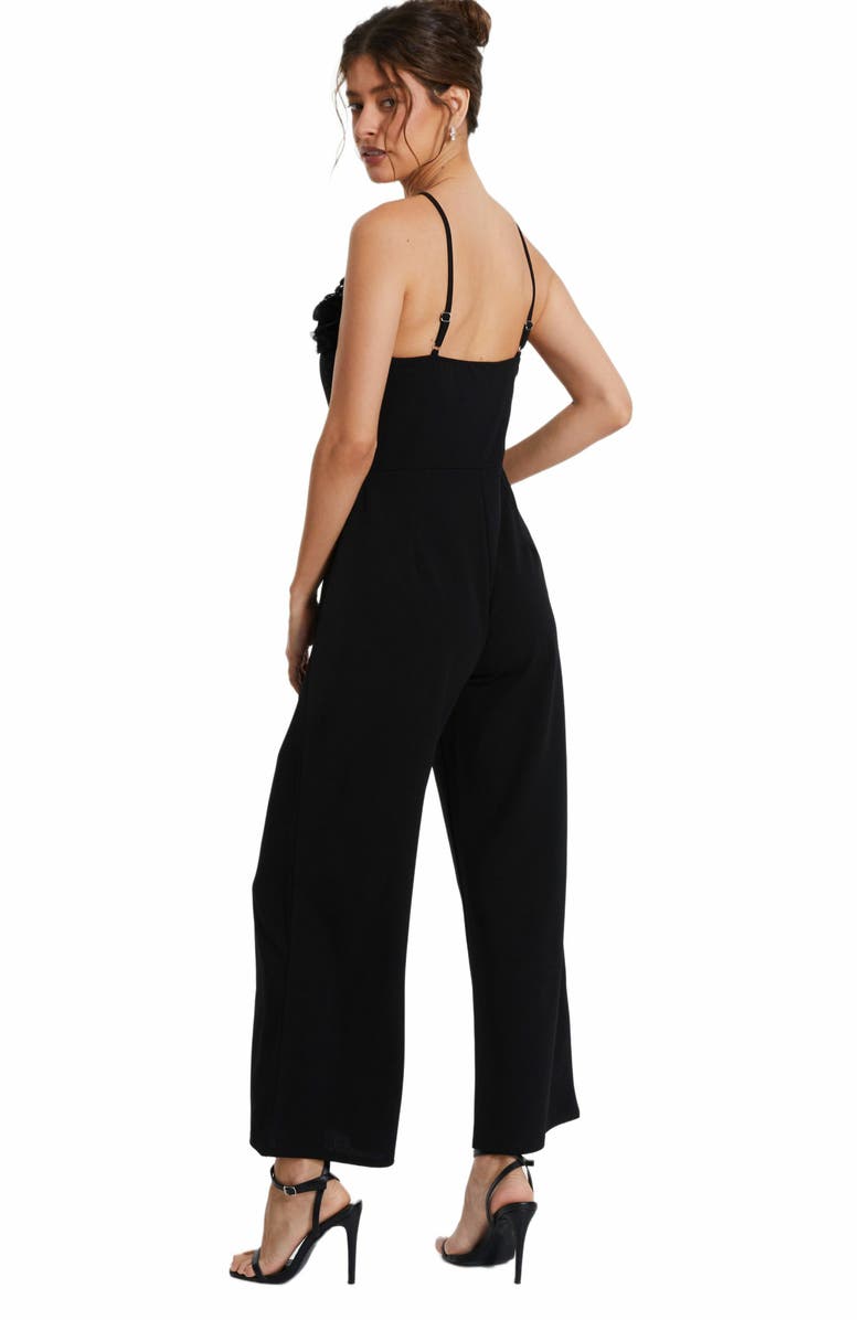 QUIZ Scuba Crepe Halter Palazzo Jumpsuit, Alternate, color, 