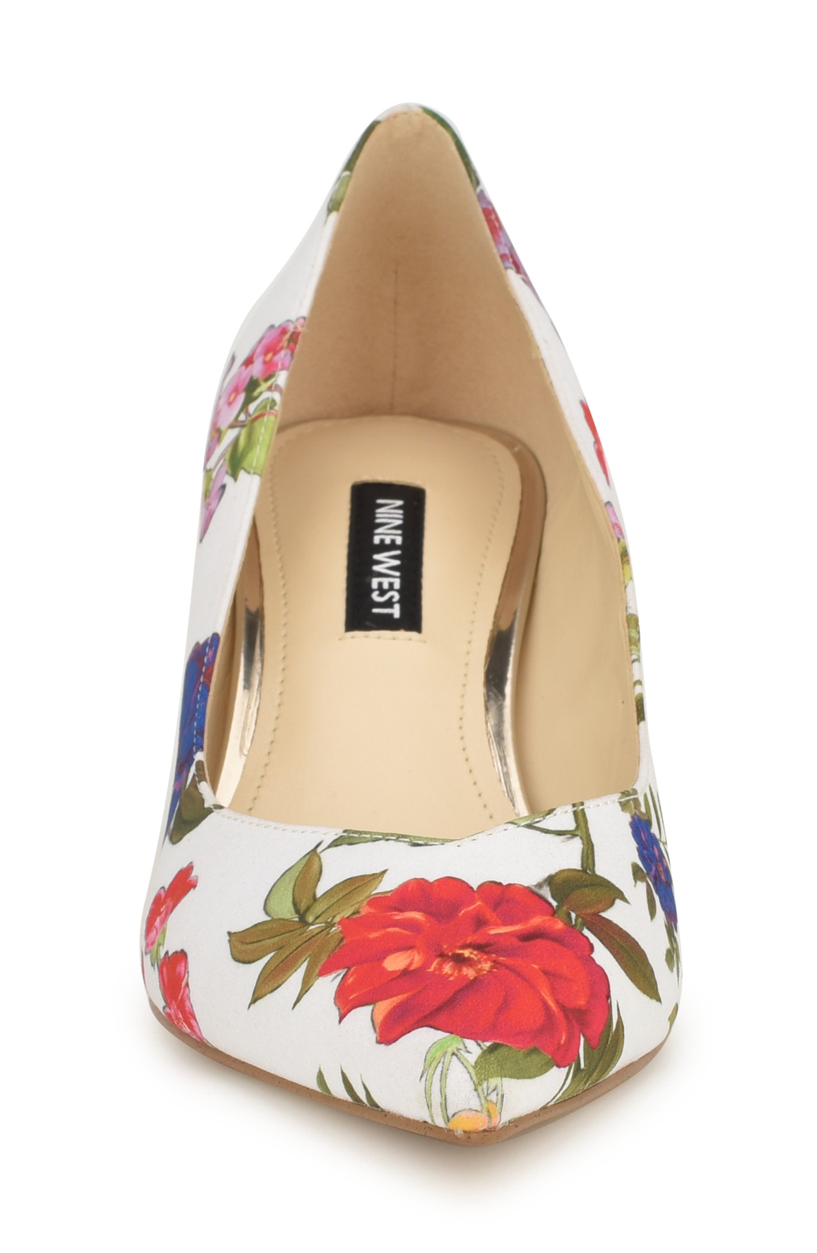 Ariella Pointed Toe Pump, Alternate, color, WHITE