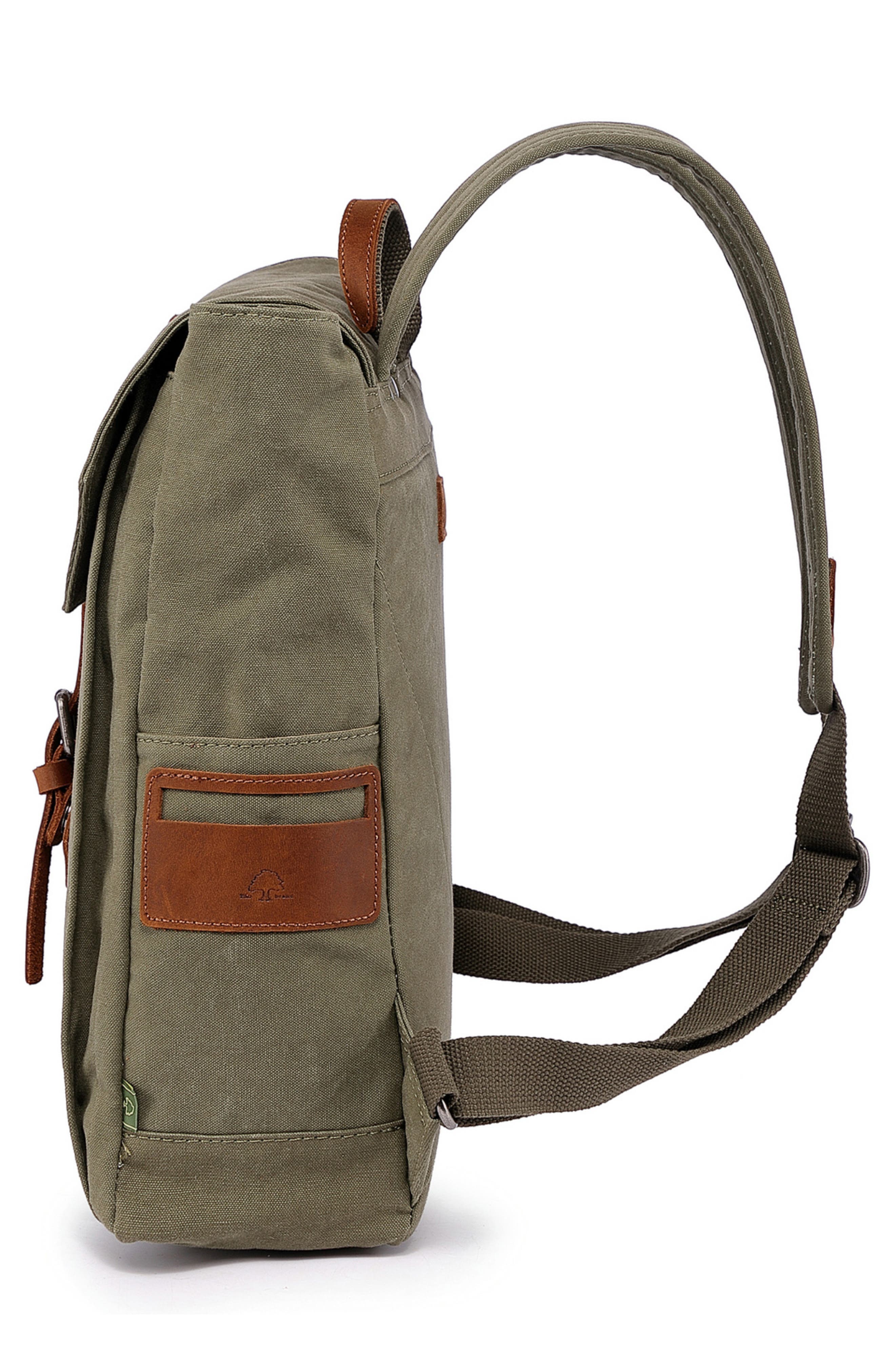 Sunny Trail Canvas Backpack, Alternate, color, ARMY GREEN