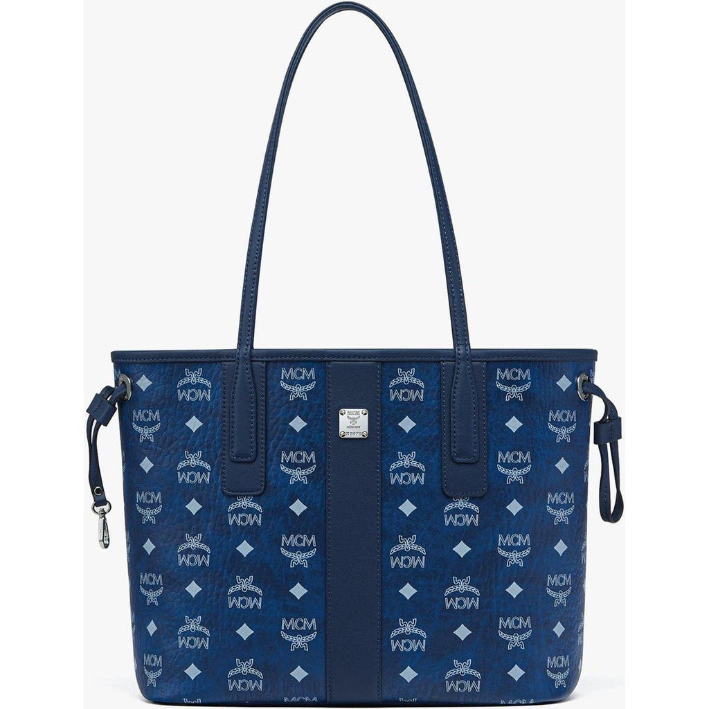 Mcm Small Liz Shopper In Blue