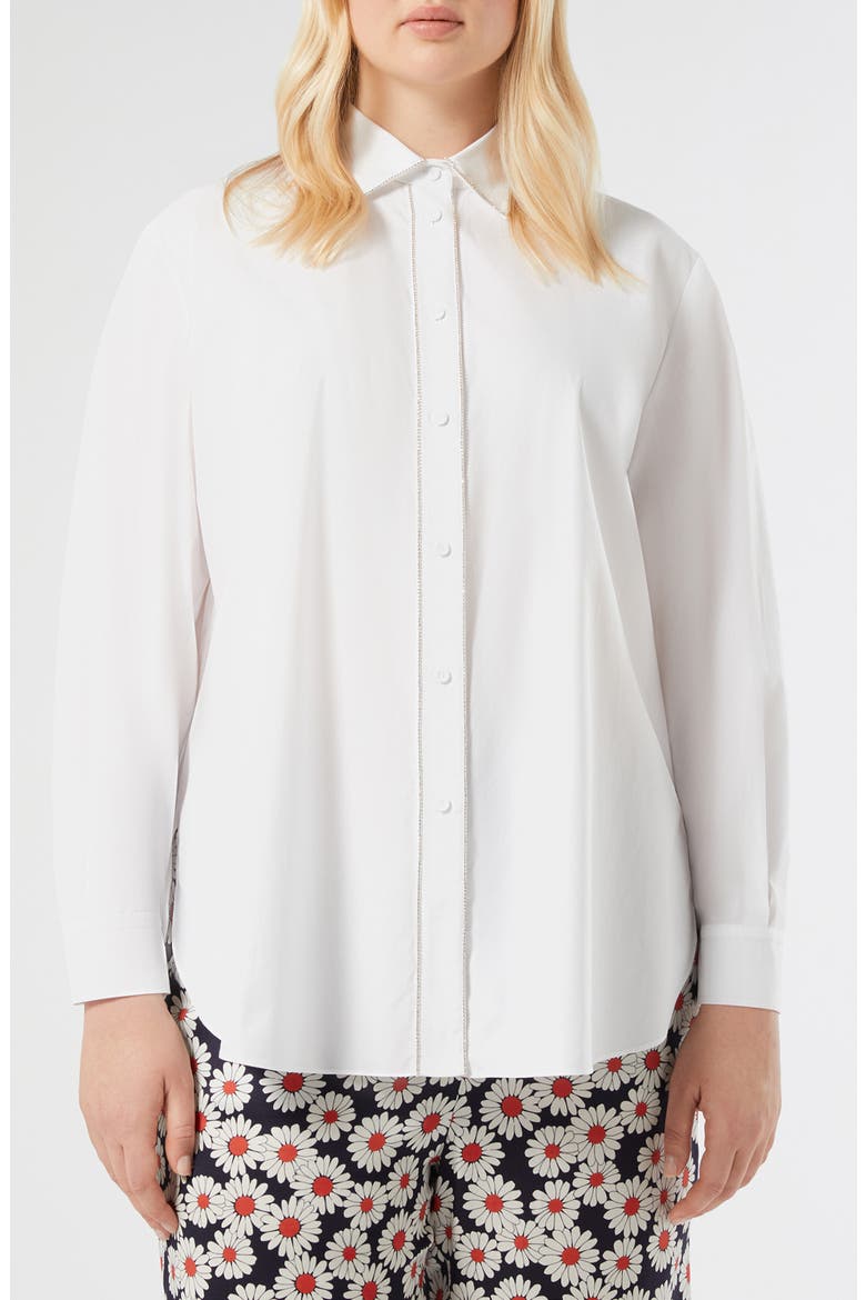 Mrs. Sante Cotton Shirt, Main, color, OPTICAL WHITE