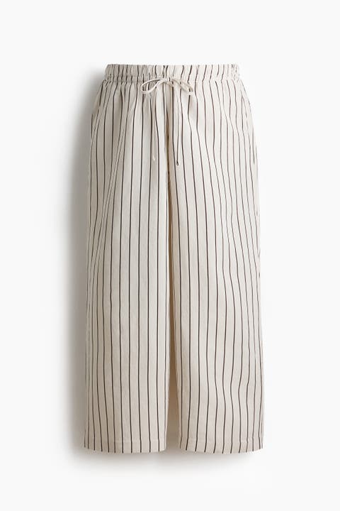 Mama Linen-blend Drawstring Trousers