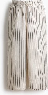 H&M Mama Linen-blend Drawstring Trousers