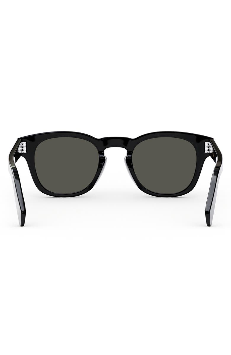 CELINE Bold 3 Dots 49mm Square Sunglasses, Alternate, color, Shiny Black / Smoke