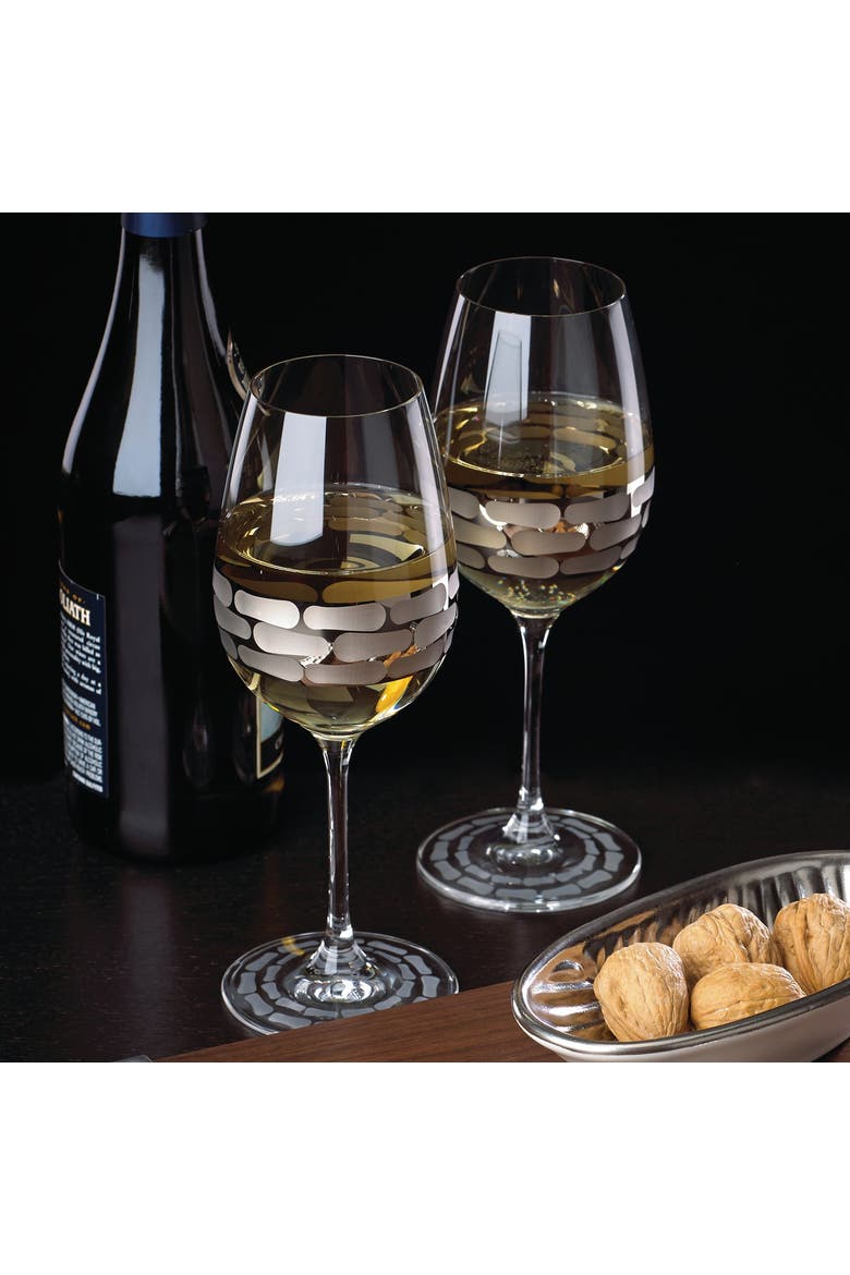 Truro Platinum White Wine Set of 2, Alternate, color, clear/silver