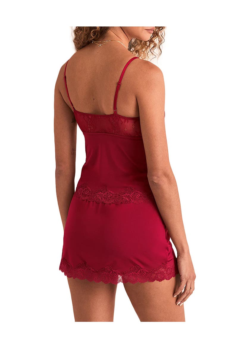 Madeline Cami & Slip Skirt Set Lingerie, Alternate, color, Dark red