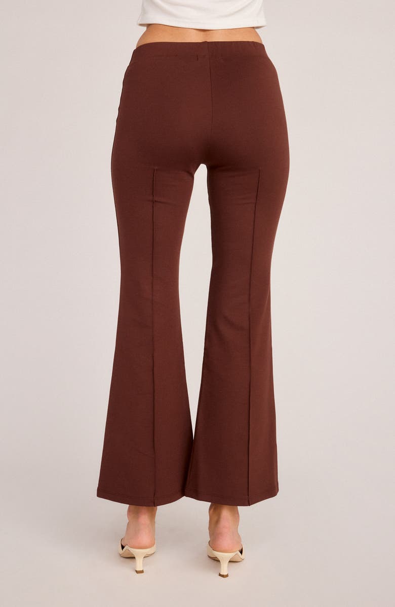 Sunday Ritual Emily Pull-On High Waist Flare Ponte Pants, Alternate, color, Chocolate