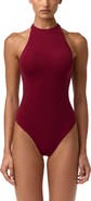Naked Wardrobe Funnel Neck Racerback Bodysuit