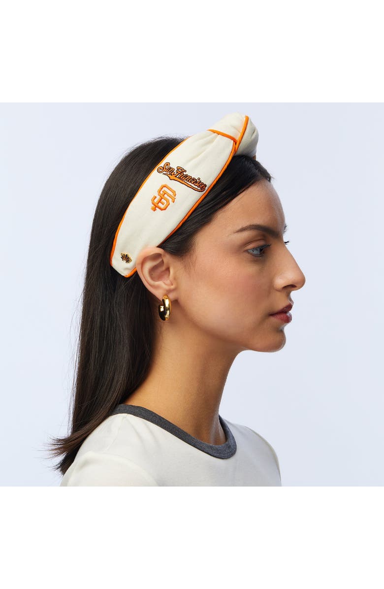 Lele Sadoughi MLB SF Giants Embroidered Headband, Alternate, color, Ivory 100