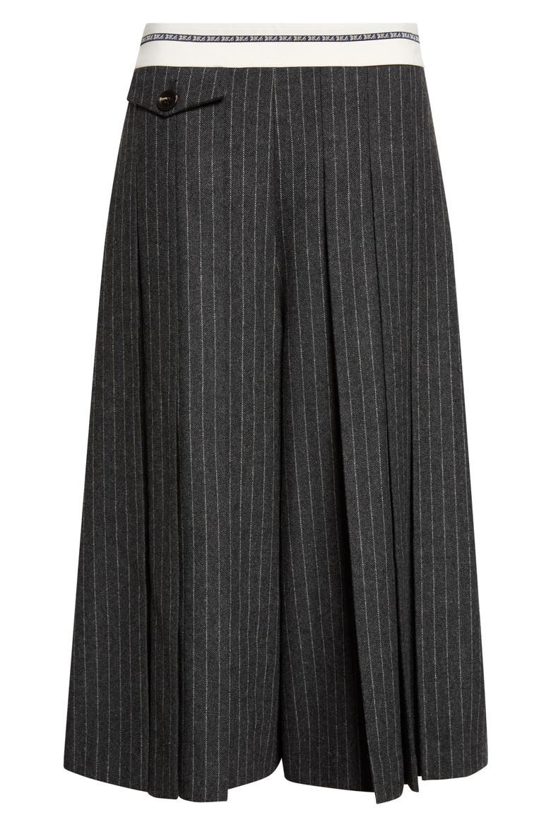 Johanna Pinstripe Culottes, Alternate, color, GRAY
